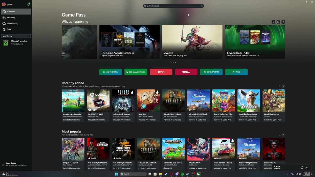 Can I Play Path Of Exile 2 on Xbox Game Pass?