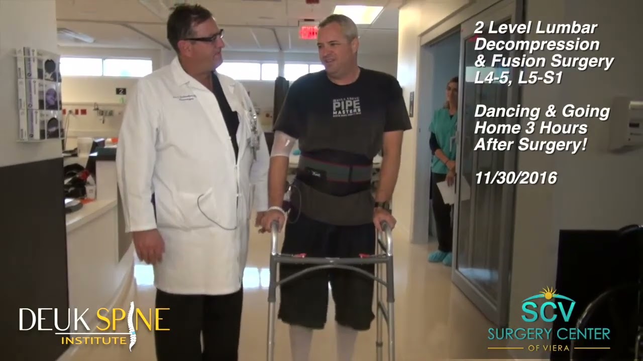 Dancing and Going Home Just 3 Hours After Decompression Lumbar & Fusion Surgery! Deuk Spine