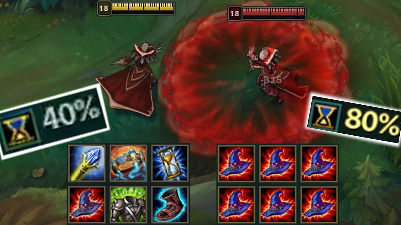 80% CD VLADIMIR vs 40% CD VLADIMIR - FULL BUILD FIGHTS / URF vs Normal Cooldown Reduction