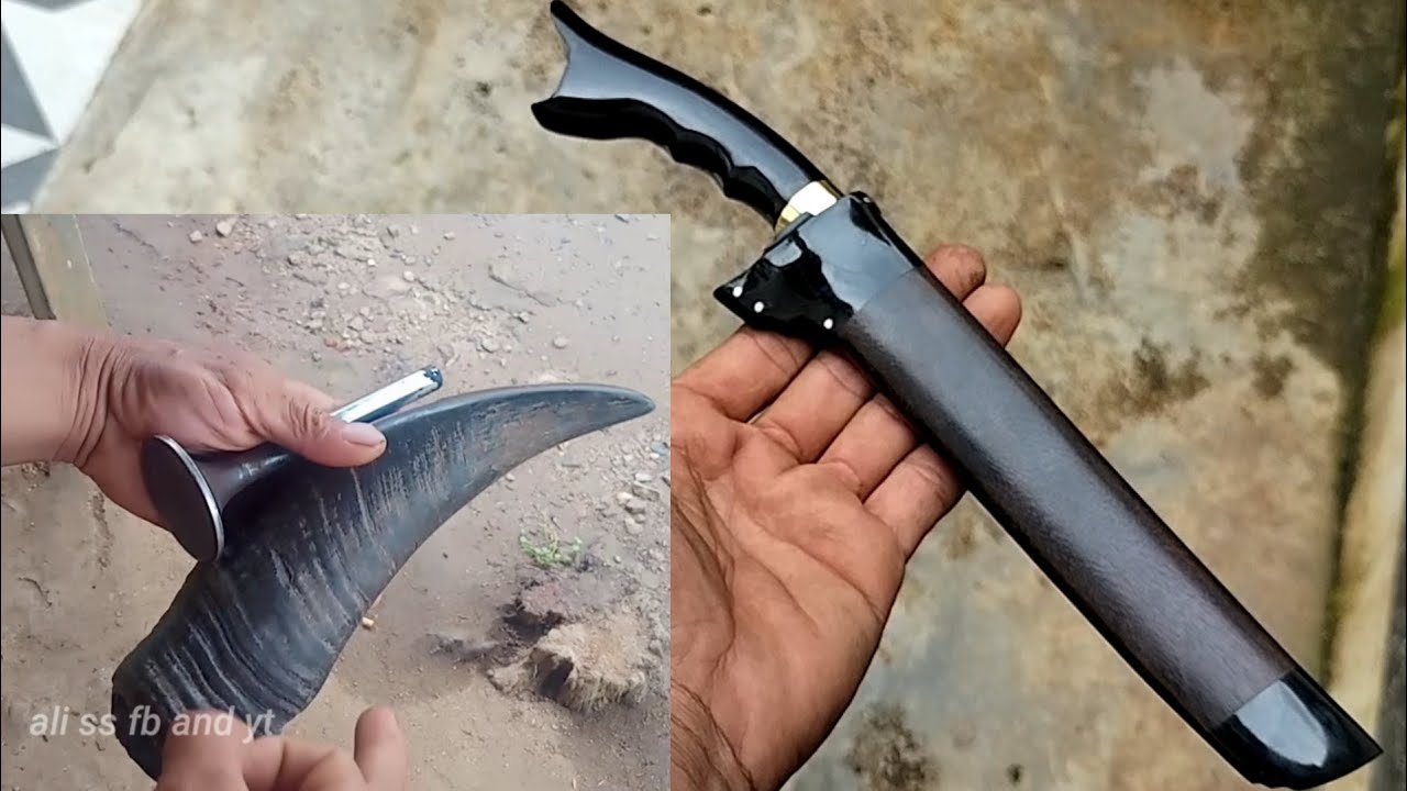 dari PAYUNG KELEP dan TANDUK KERBAU,saya buat pisau yang indah/knife forging from buffalo horn