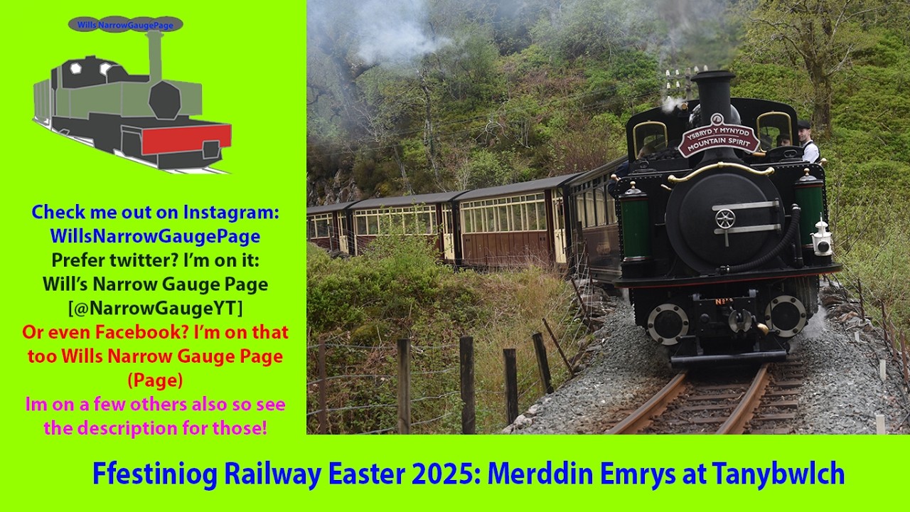 Ffestiniog Railway Easter 2025: Merddin Emrys at Tanybwlch