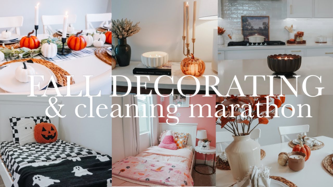 🍂 FALL DECORATING & CLEANING MARATHON || FALL DECOR 2025 || DECORATING FOR FALL