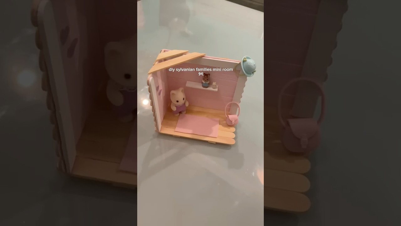 sylvanian families mini room tutorial 🎀 #diy #kraft #sylvanianfamily #calicocritters #tutorial #fy