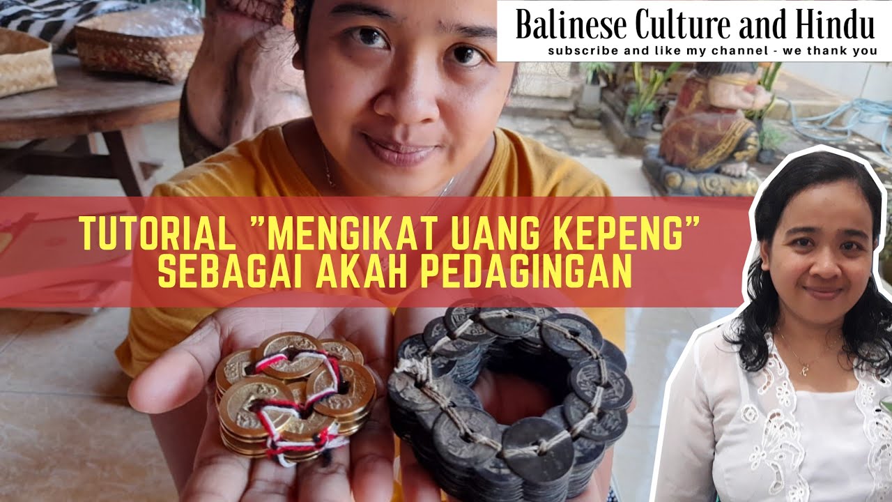 Cara mengikat uang kepeng sebagai akah pedagingan |  @BalineseCultureandHindu