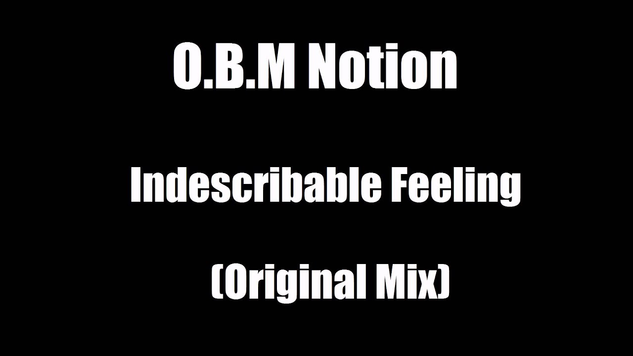 O.B.M Notion - Indescribable Feeling (Original Mix)