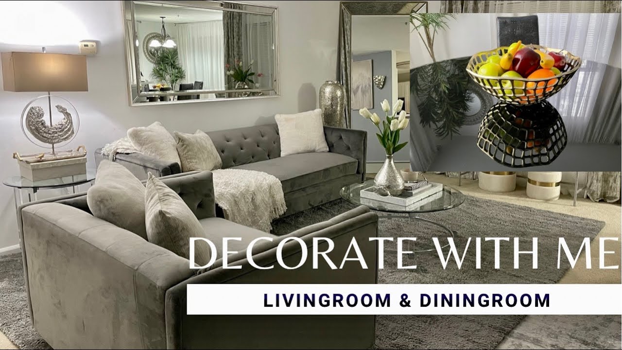 DECORATE WITH ME| DININGROOM & LIVINGROOM #apartmentdecor