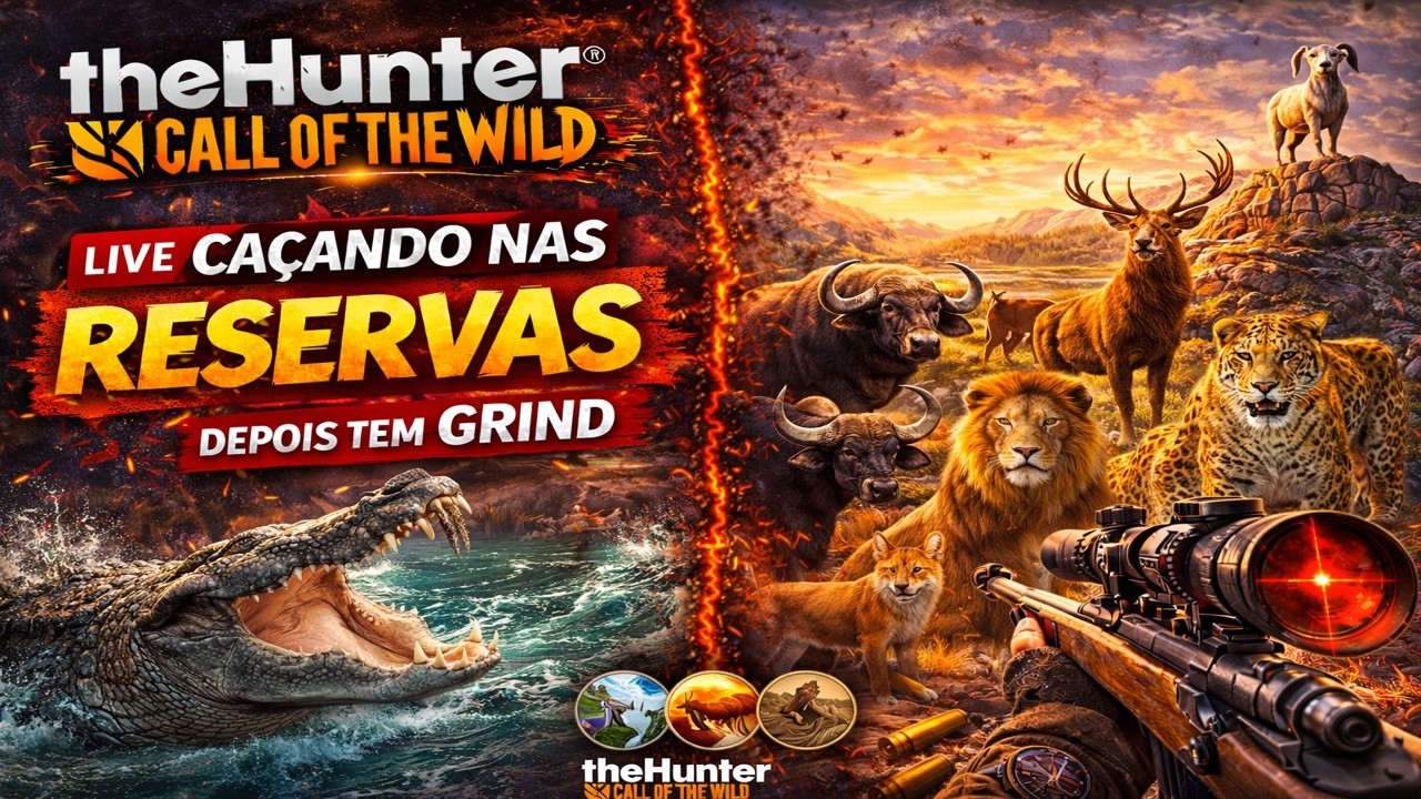 CAÇANDO EM VÁRIAS RESERVAS 🦌 | DEPOIS TEM GRIND DO VEADO VERMELHO !discord !pix