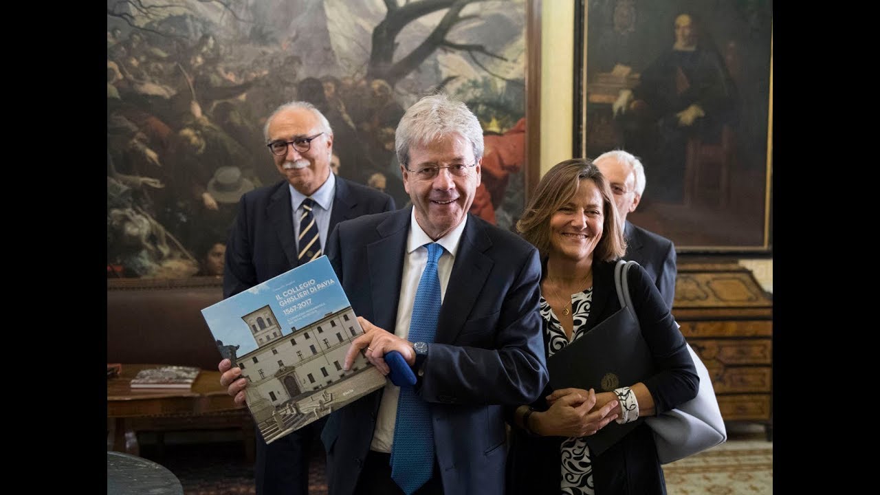 Gentiloni in visita al collegio Ghislieri di Pavia (12/10/2017)