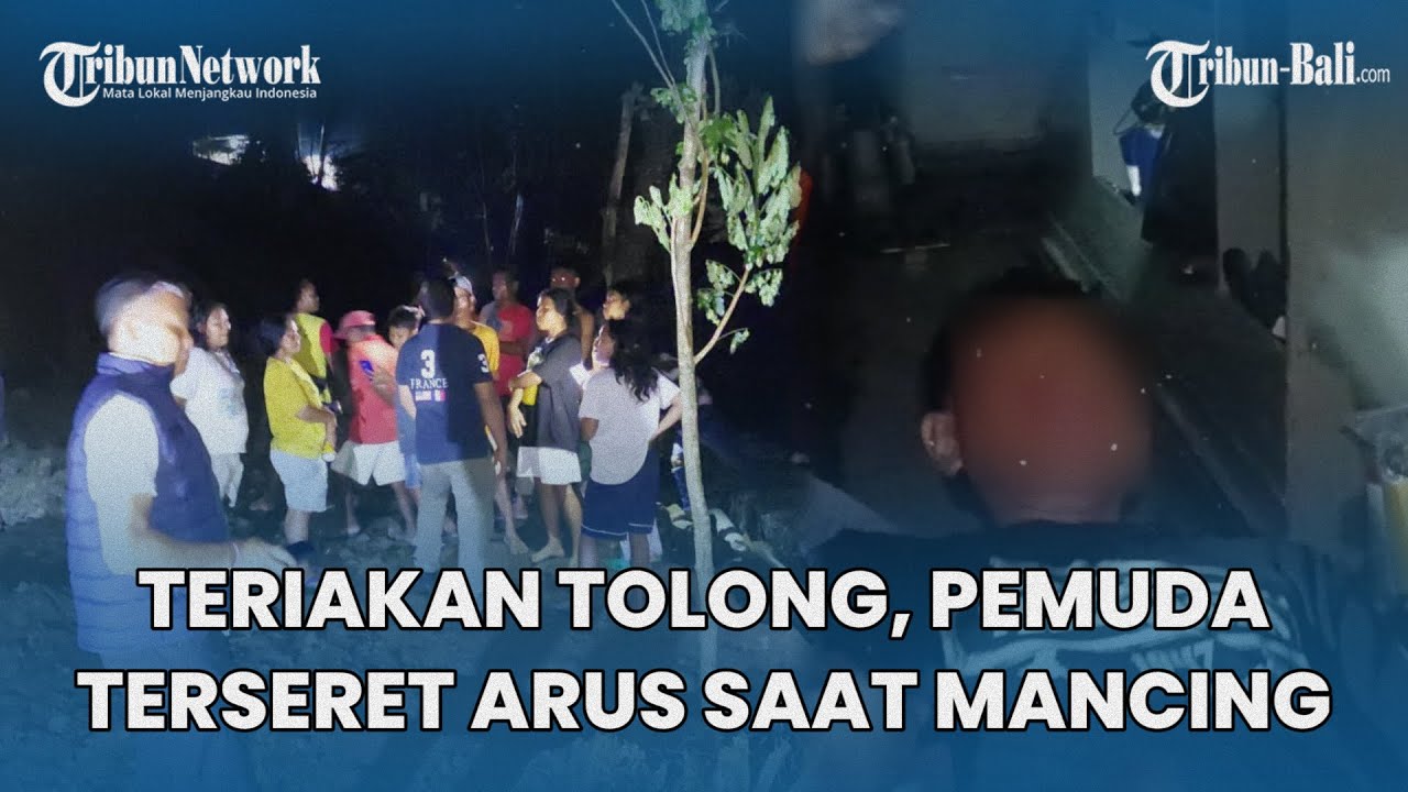 Teriakan Minta Tolong Kagetkan Warga, Pemuda Terseret Arus  Di Sungai Petanu Gianyar Bali