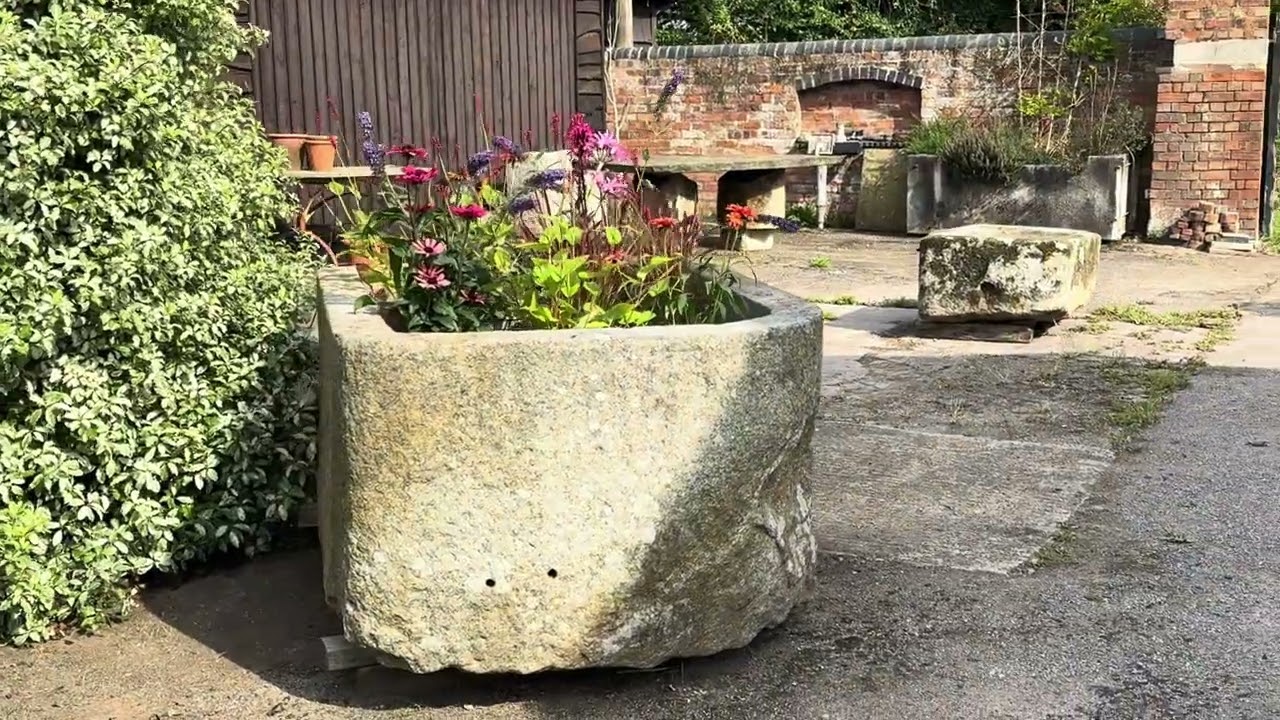XXL Bow Fronted Stone Trough No 4146