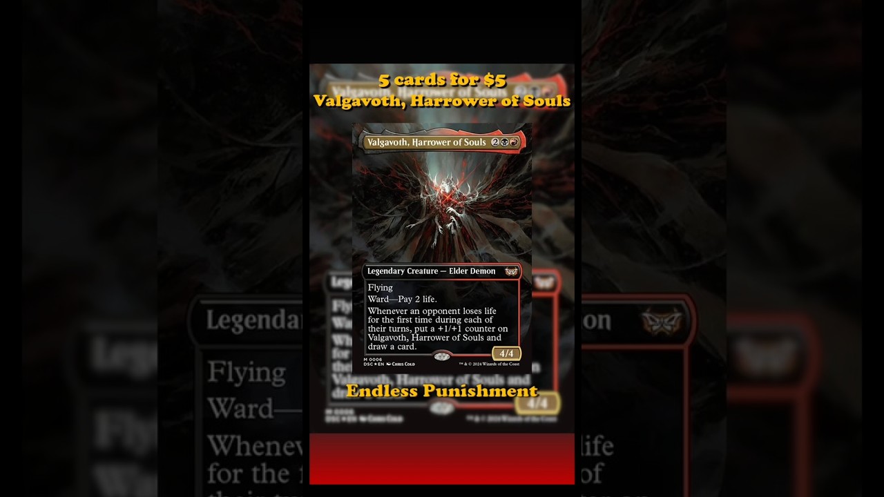 5 cards for $5 to upgrade Valgavoth, Harrower of Souls - Endless Punishment #shorts #edh #mtg