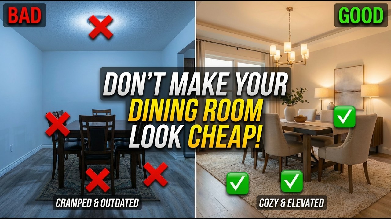 The Most RIDICULOUS Dining Room Mistakes That Make Your Home Look Cheap — Nobody Tells You