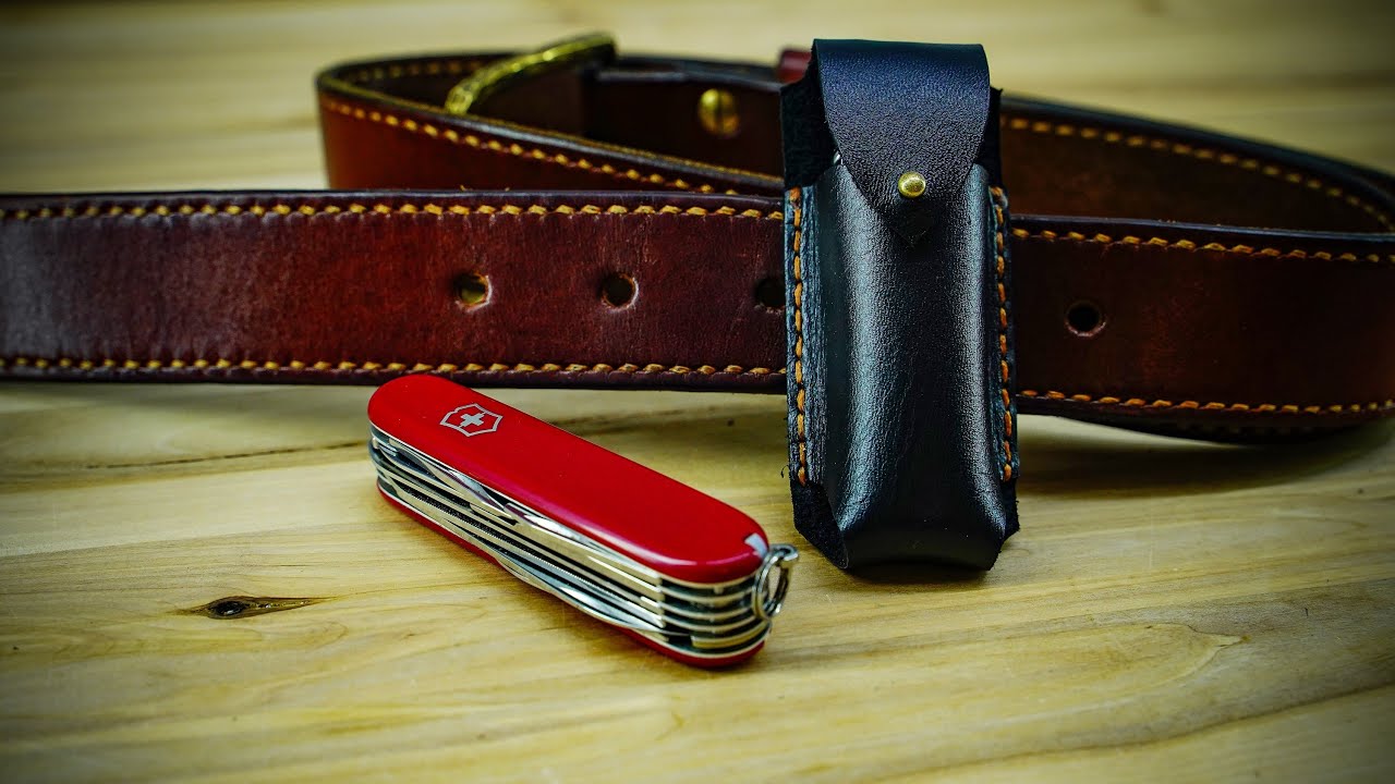 DIY leather sheath for Swiss Army Knife