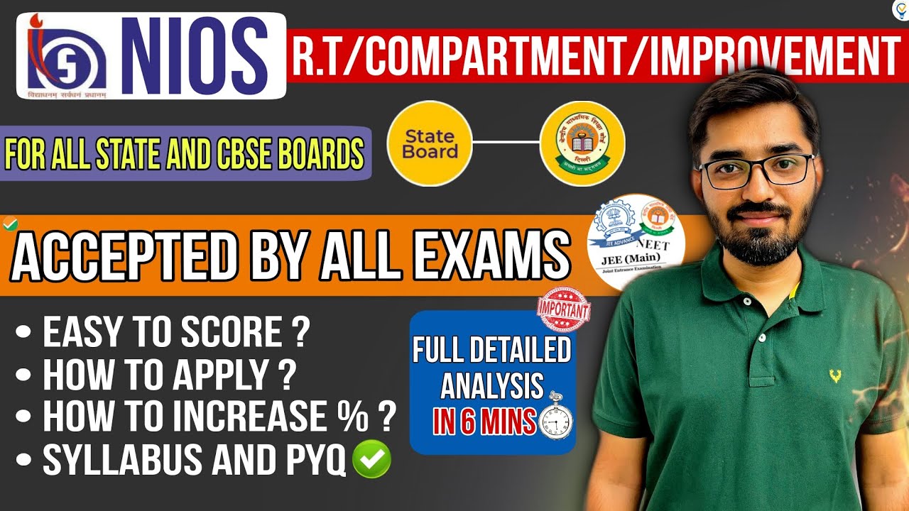 Boards में percentage कम है ? Don't Worry! अभी भी JEE का सपना सच हो सकता है! All about NIOS #iit