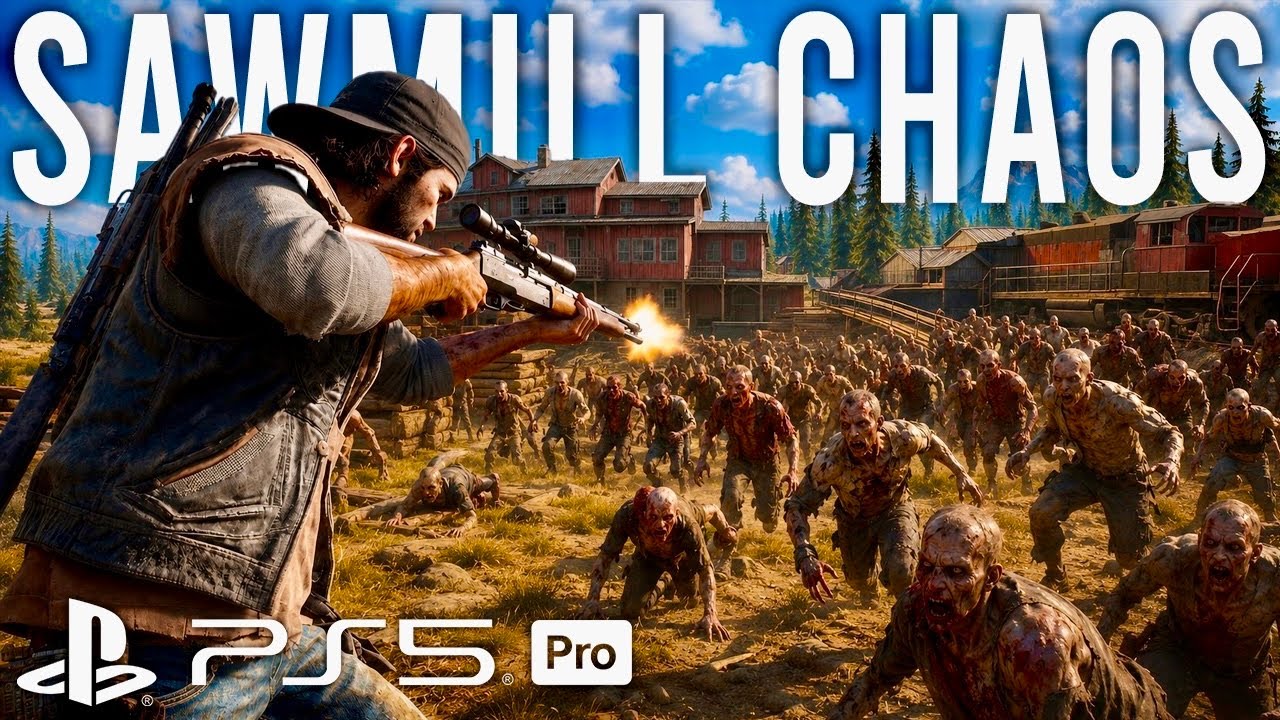 Days Gone Remastered Sawmill Horde Massacre PS5 Pro Zombie Survival