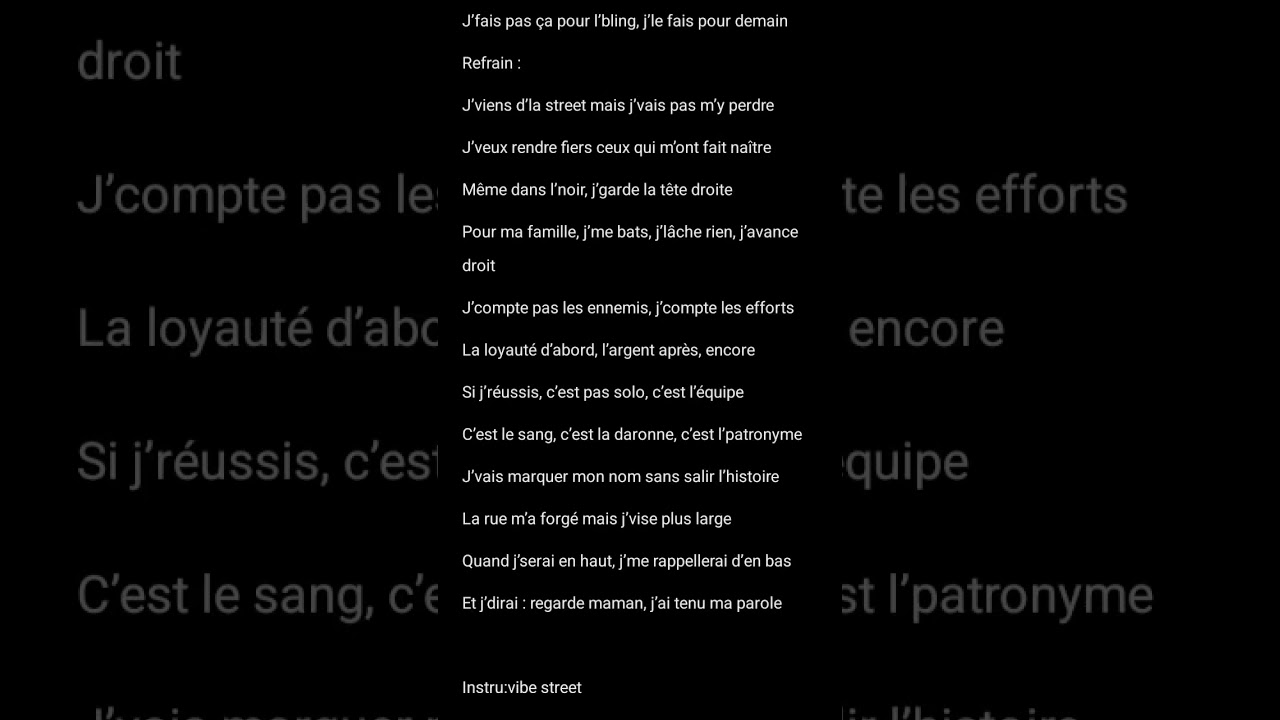 je vous donne un aperçu de mon premier rap le titre