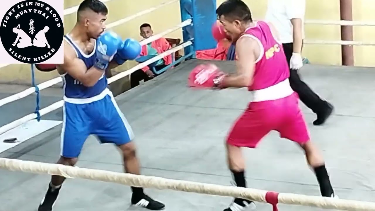63kg Bhupendra Thapa Magar (Red) Army VS Sonam Sarki (Blue) APF 19th Asian Game Boxing Selection2022