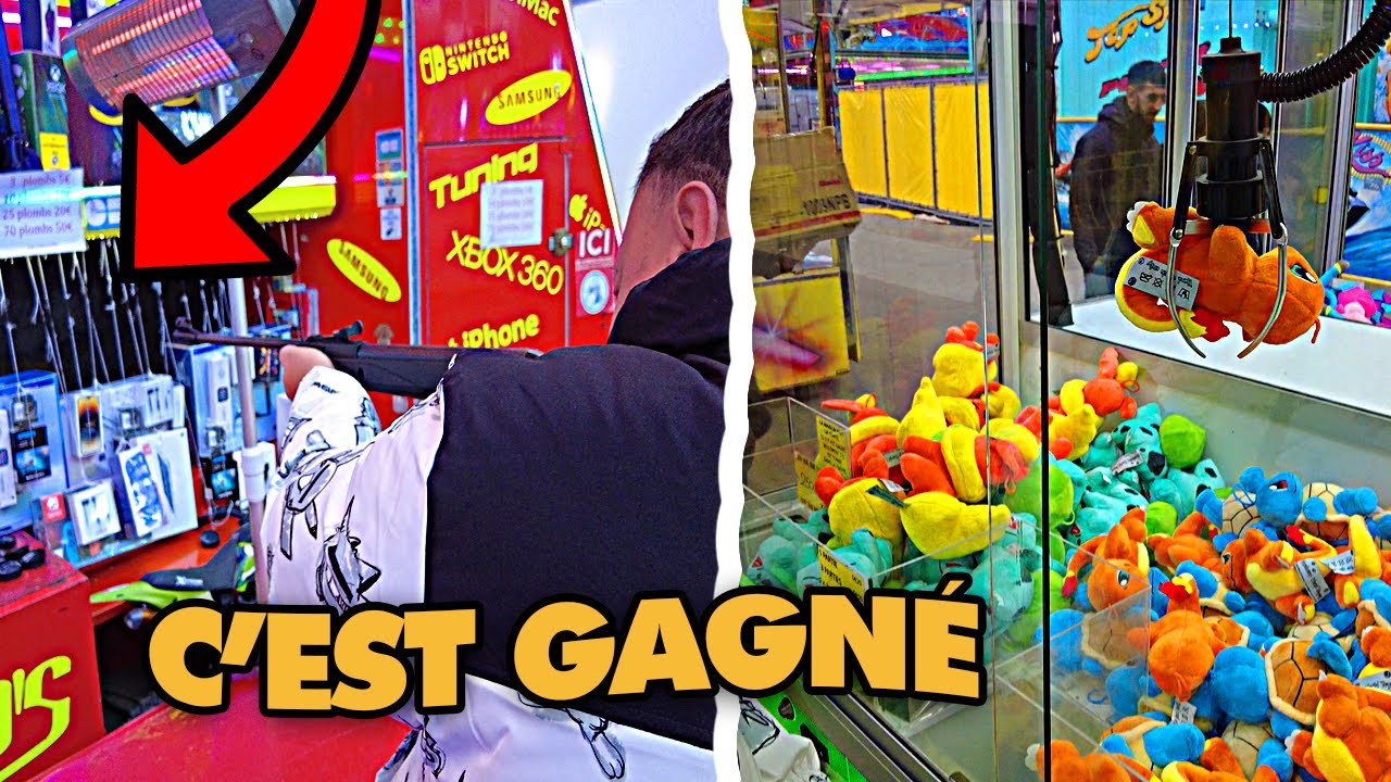 JE GAGNE PLEINS DE LOT A LA FETE FORAINE DE RENNES (j'ai réussi la carabine)