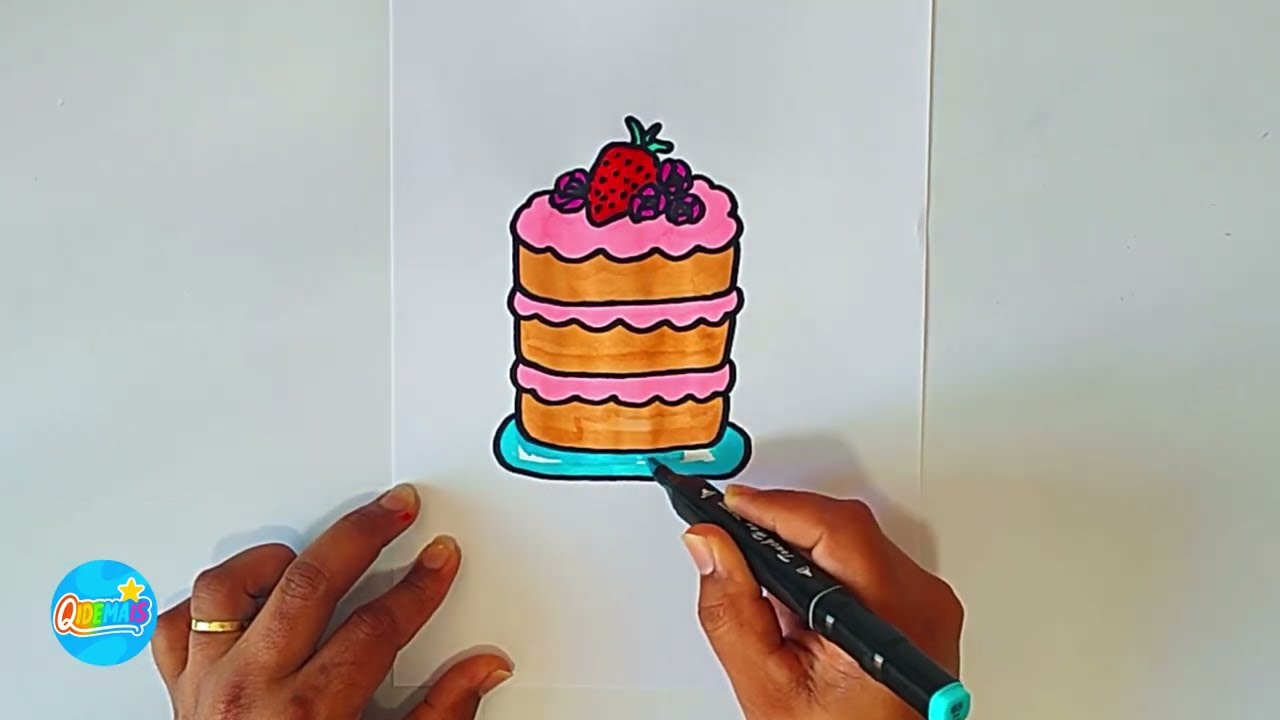 🎂✏️ Drawing a Cute Pie — Even You Can Do It! 🎨✨