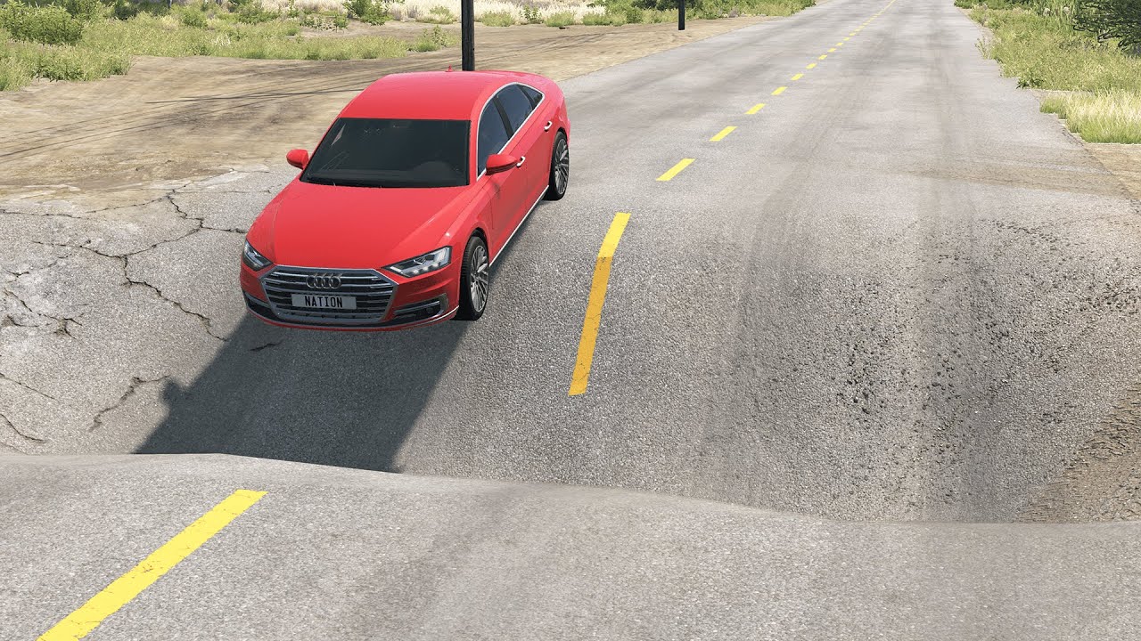 Cars vs Massive Potholes #6 – BeamNG.Drive