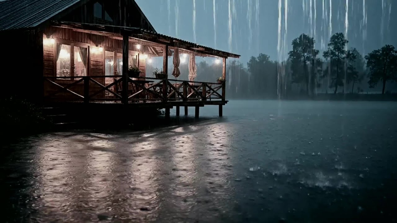 No Ads Rain Sounds for Sleeping - ASMR Rain and Thunder Sounds For Sleeping, Relaxing #DOS63