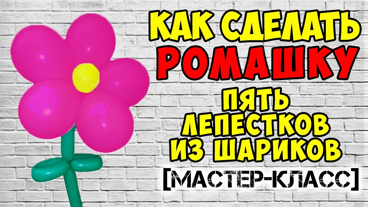 Ромашка из 5 лепестков своими руками. Как сделать ромашку из воздушных шаров