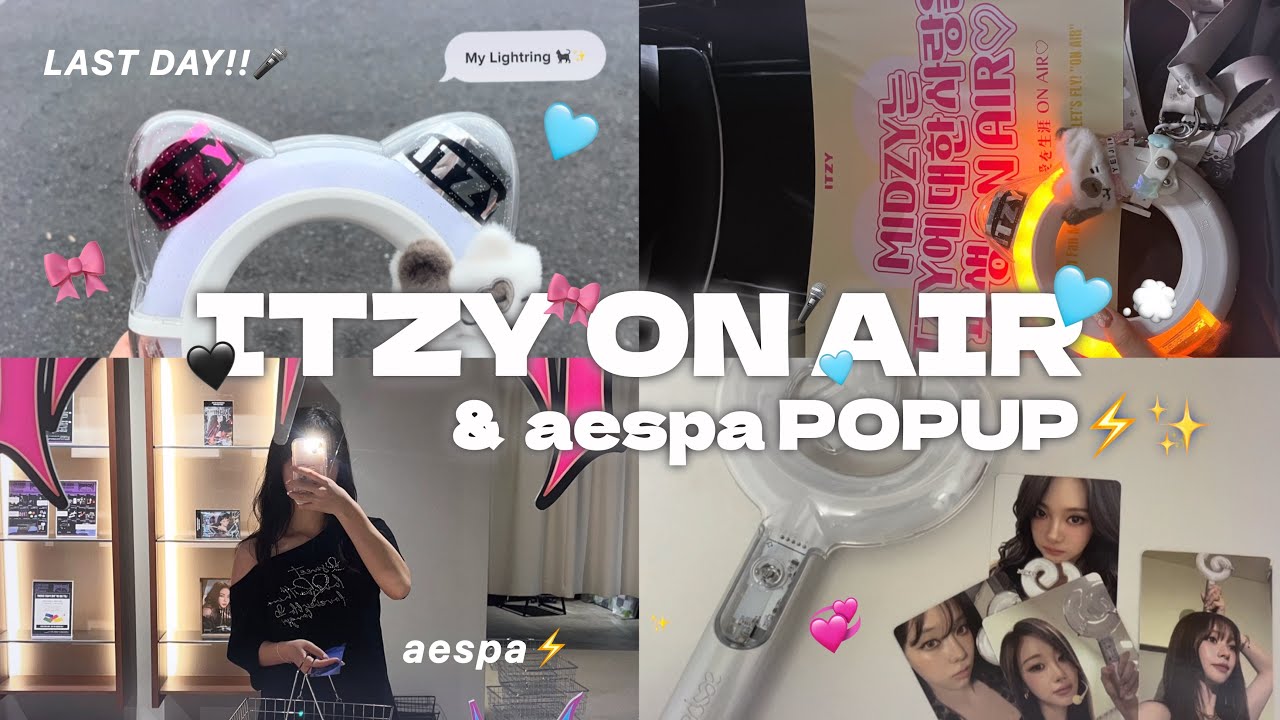 🎀 Посещение фан-встреч ITZY👑🩵: получите фонарик-ручку в aespa POPUP✨️ / Посещение фан-встреч🎤 и д...