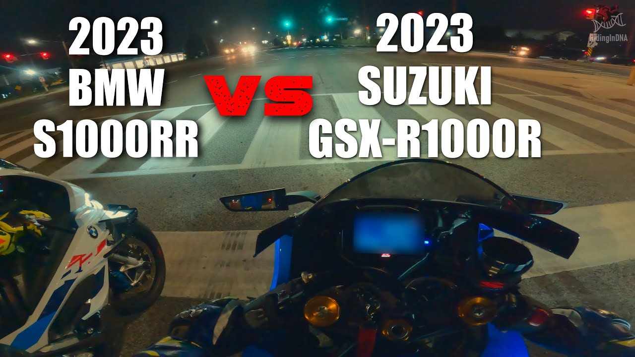 BMW S1000RR 2023 vs Suzuki GSXR1000R 2023 | Superbike Race | It Surprised Me | RidingInDNA