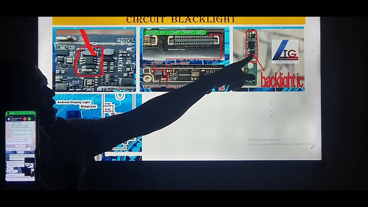 LECTURE D'UNE CARTE PCB DE SMARTPHONE