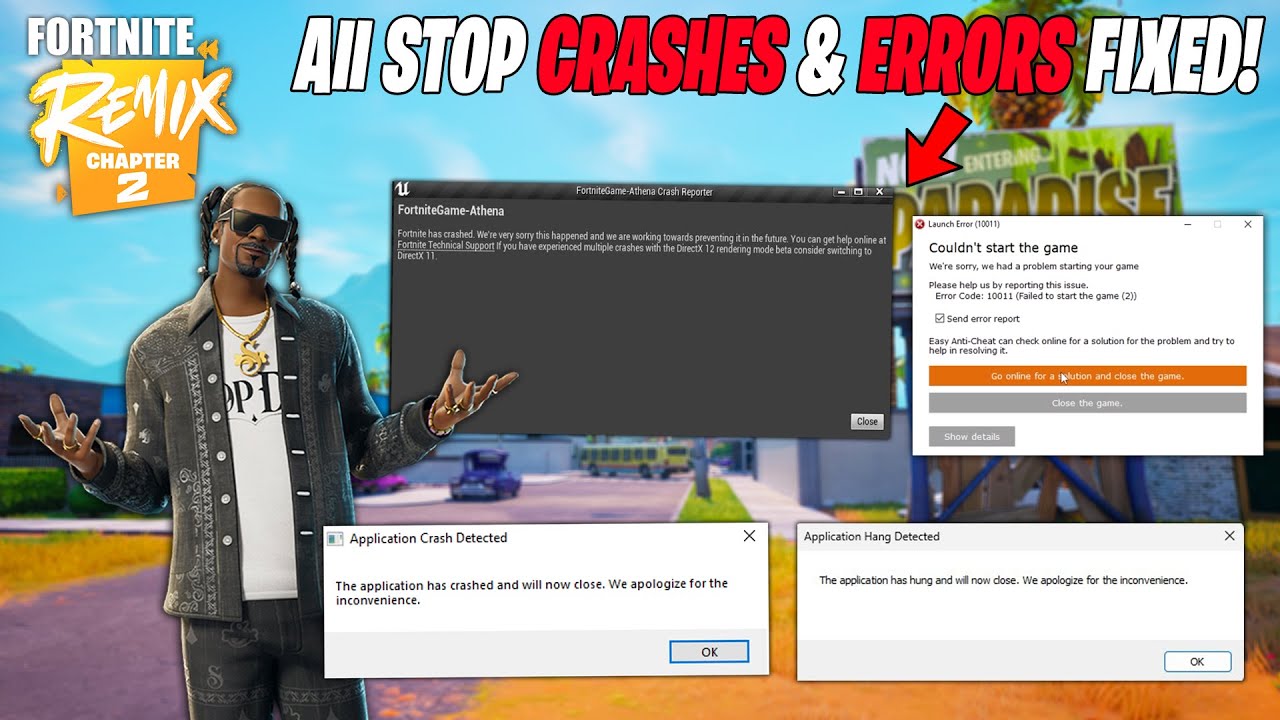 How To Fix CRASHES & FREEZING in Fortnite Chapter 2 Remix! | Fortntie Crash Reporter Directx 12