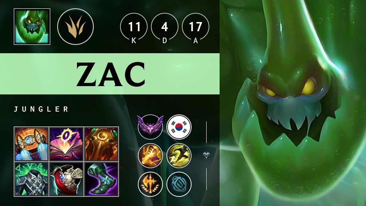 Zac Jungle vs Nocturne - KR Master Patch 25.S1.3