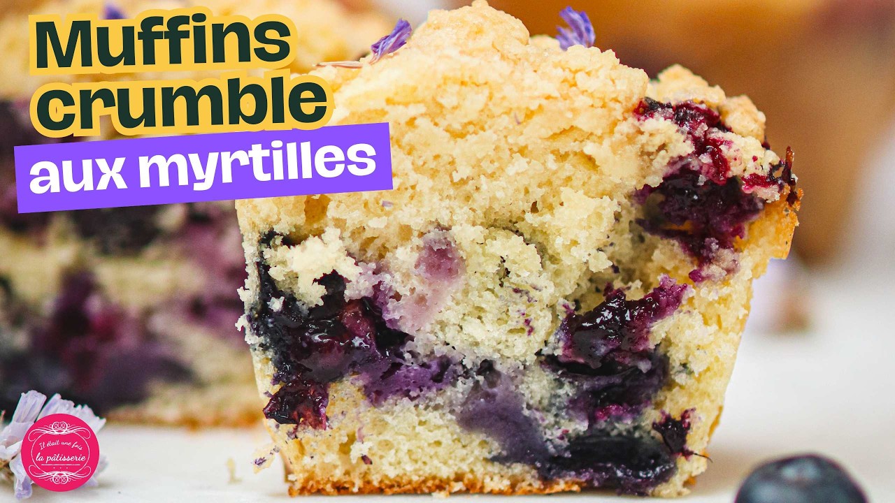 Recette de muffins crumble aux myrtilles - Comme des muffins, mais en meilleur !