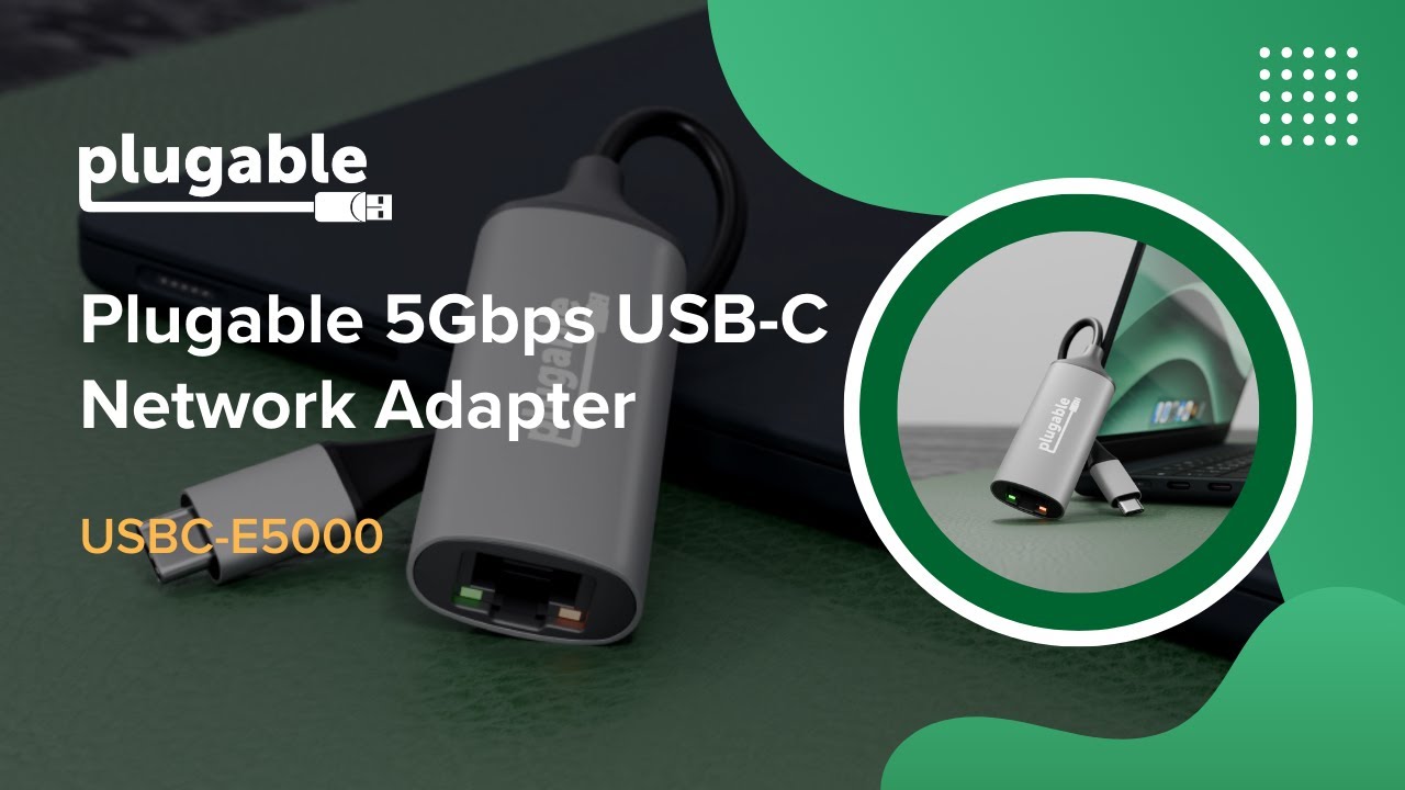 The Plugable 5Gbps USB-C Network Adapter (USBC-E5000)