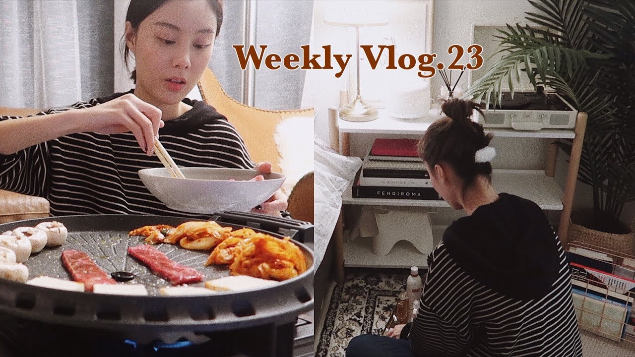 WEEKLY VLOG 23 被pull之后又被撞车的一周🤦‍♂️ | 卧室&客厅改造完成！ | 换新床垫&装电视支架 | 在家烤肉 | 第一次做鱼