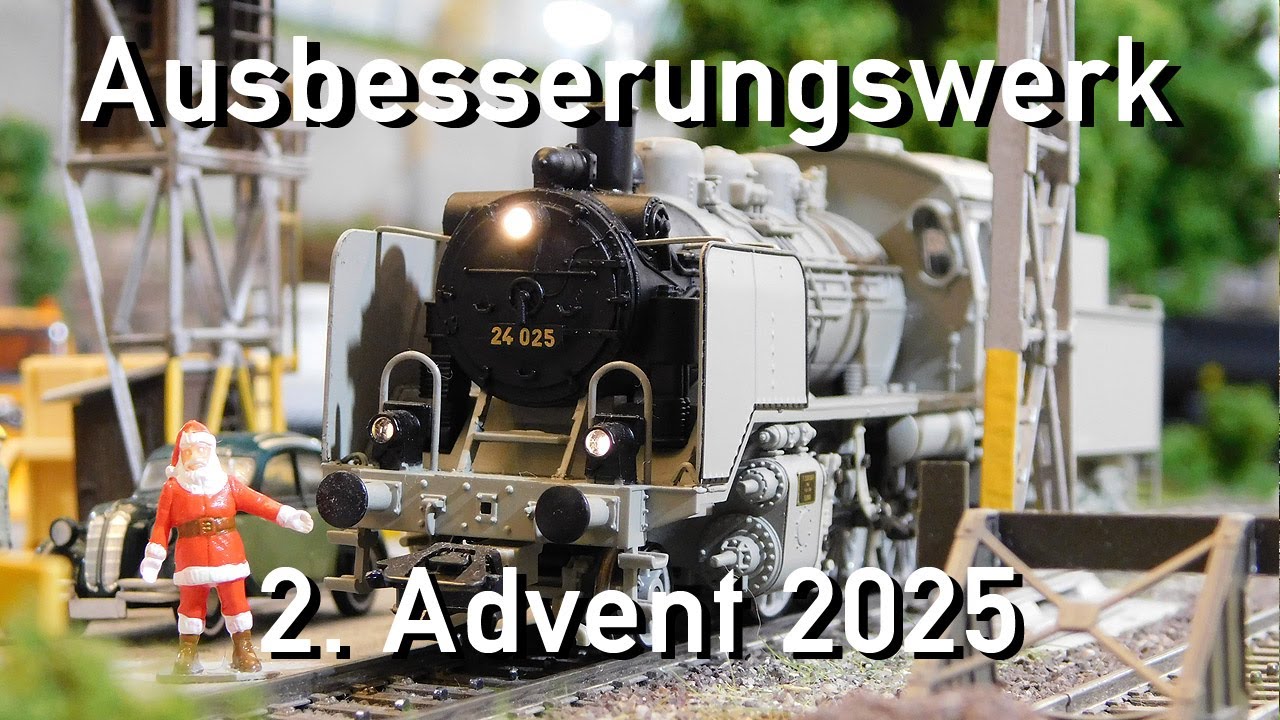 Ausbesserungswerk H0 Märklin 2. Advent 2025 Gebraucht-Zugänge, Einblicke in den Weihnachtsmarkt 2025