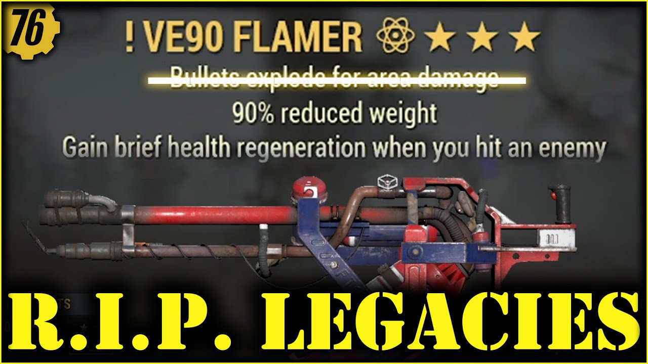 Fallout 76  PTS - R.I.P. Legacies? or NOT EXPLOSIVE ANYMORE!