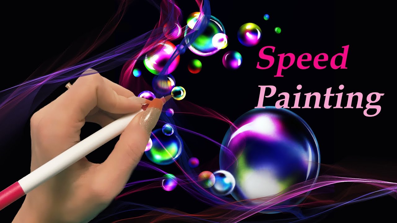 Glow Bubbles Speedpainting / Speeddrawing Timelapse / How to draw a Bubbles / Digital Art