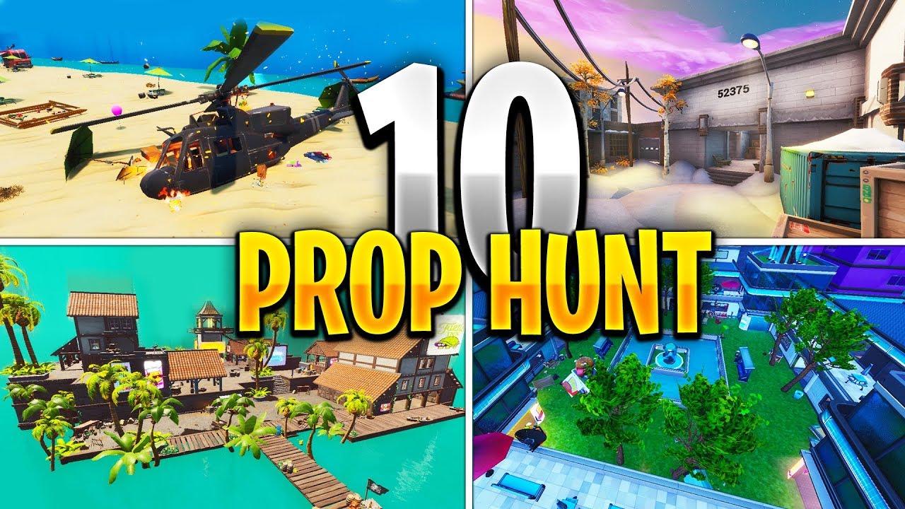 LES 10 MEILLEURES CARTES PROP HUNT de FORTNITE !