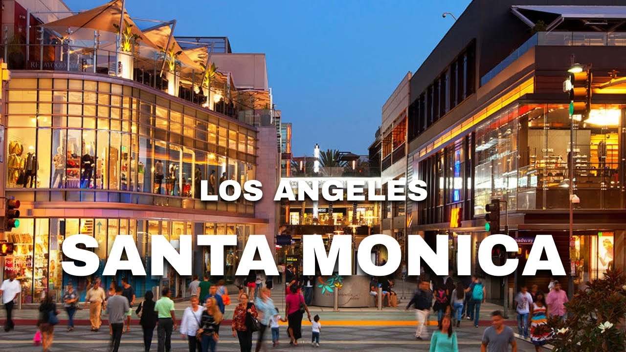 Santa Monica 4K in Los Angeles California USA - Walking Tour