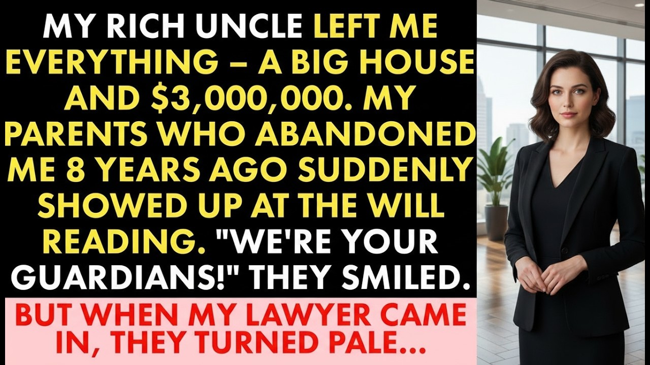 I Inherited a Mansion and $3 Million—Then My Parents Who Abandoned Me Returned for the Will