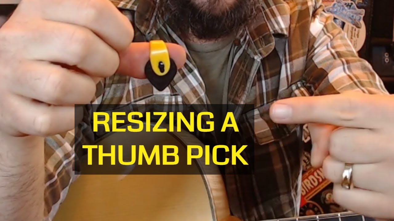 Shaping and Sizing Fred Kelly Bumblebee Jazz Guitar Thumb Picks