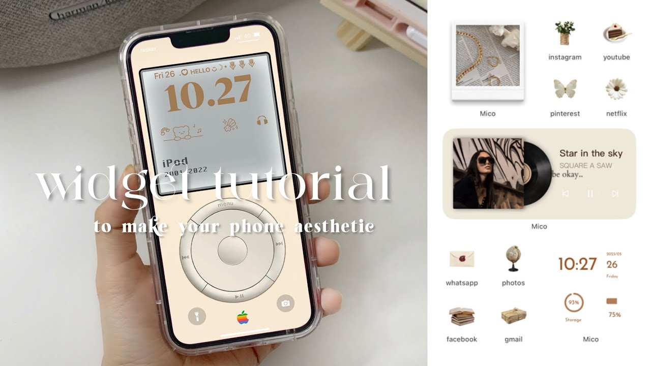 HOW TO MAKE YOUR PHONE AESTHETIC : widget tutorial with mico app✨