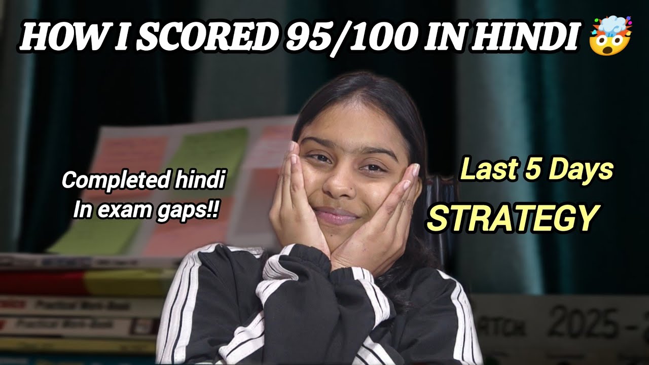 95 in Hindi 😱 My Secret Study Strategy (Boards)📚||