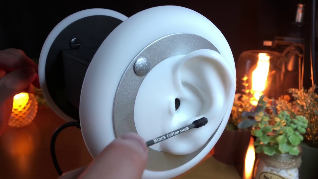 ASMR - 粘着綿棒で耳介タッピング - 3Dio Ear Tapping
