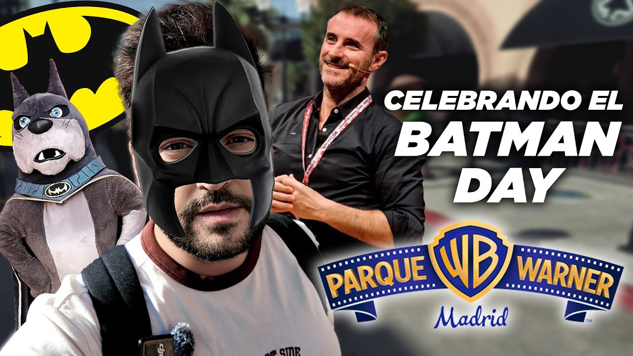 🦇 Conociendo a la VOZ oficial de Batman 🎙️ Vlog Batman Day en Parque Warner Madrid