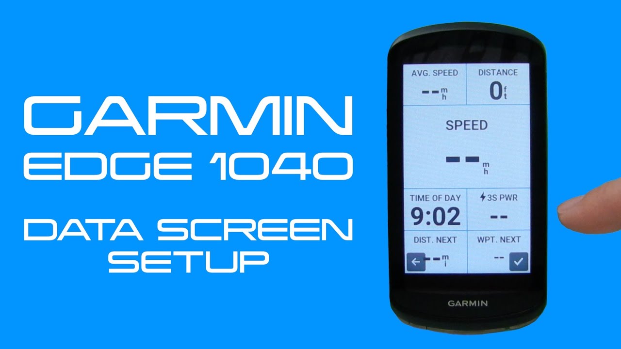 Настройка экрана данных Garmin Edge 1040