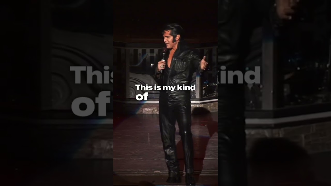 Beverly really liked my leather pants 🤭 #DeanZ #DeanZasElvis #Elvis #ElvisTribute #ClayCooperTheatre