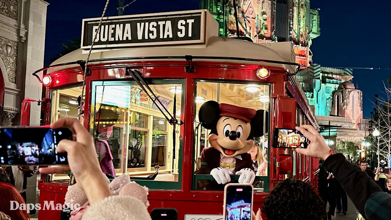 LAST Red Car Trolley Ride at Disney California Adventure w/ Mickey & Minnie | February 9, 2025 4K