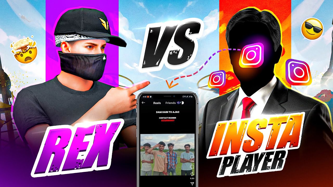 CHAPRI INSTAGRAM FF PLAYER CHALLENGE ME 😡 1 VS 4 🥵 REX GAMING