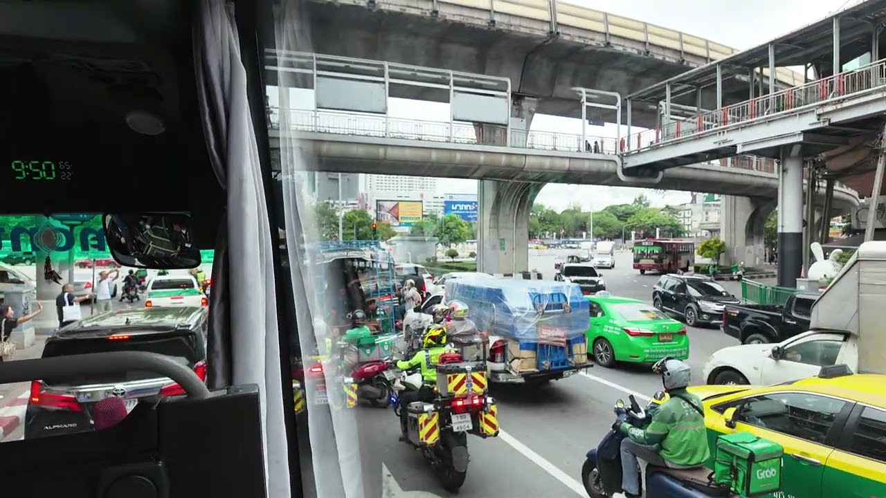 Taking A Tour Bus In Bangkok, Thailand